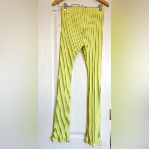 GOOD AMERICAN WIDE LEG RIBBED PANT IN SIZE 3 or Large - Picture 4 of 9